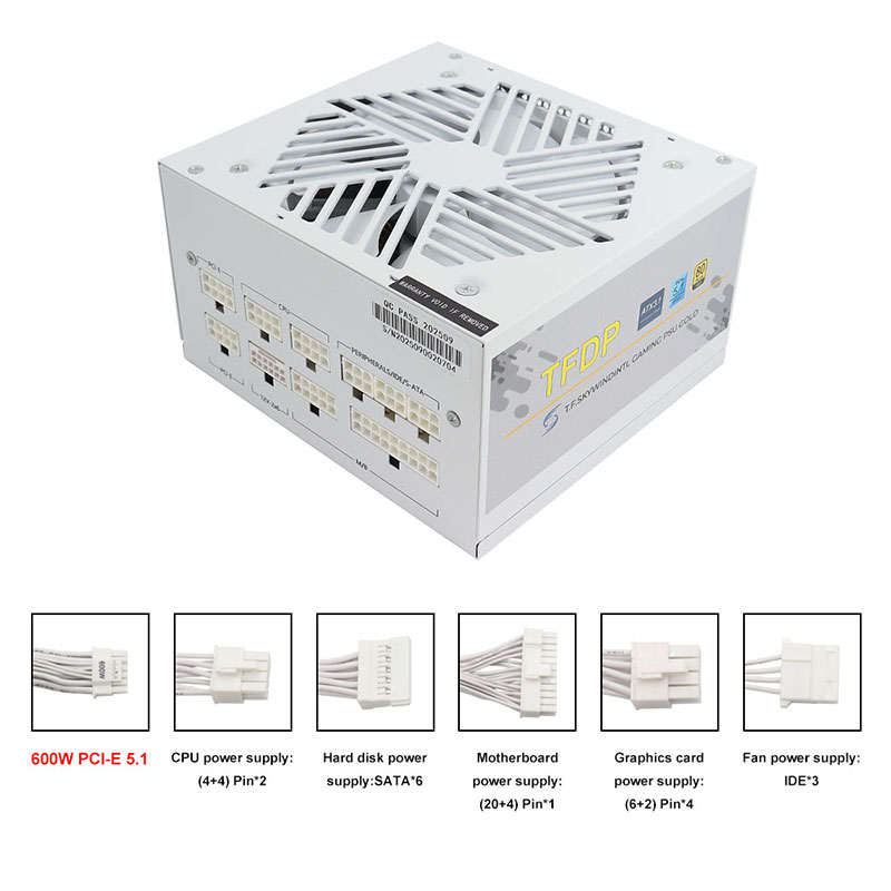 Weiß 750 W 850 W 1000 W 1200 W – 1000W White Modular Power Supply Bewertung und Preis
