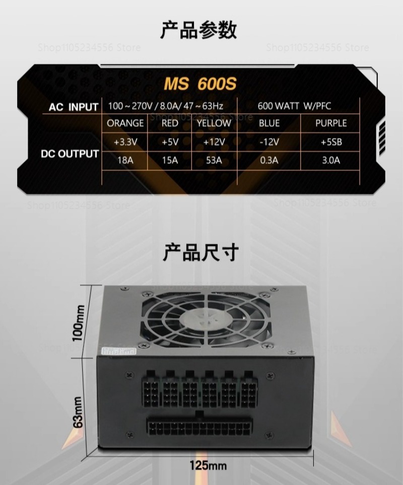 Modulares SFX-Netzteil 80 Plus – Sfx Modular Power Supply 850W Gold Bewertung und Preis